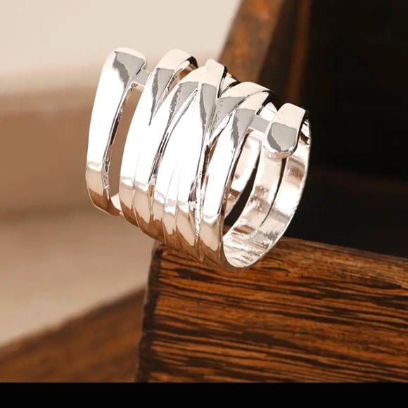 925 Silver Wrap Boho Chic Ring SIZE 7 - Picture 5 of 8